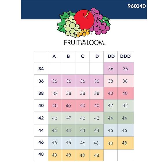 3 Pcs Fruit of the Loom Front Closure Cotton Bra Size 42 - Picture 5 of 8